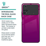 Magenta Gradient Glass Case For Poco M4 Pro