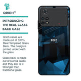 Polygonal Blue Box Glass Case For Poco M4 Pro