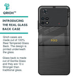 Grey Metallic Glass Case For Poco M4 Pro