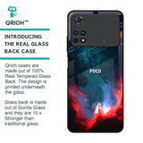 Brush Art Glass Case For Poco M4 Pro