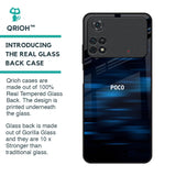 Blue Rough Abstract Glass Case for Poco M4 Pro