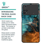 Golden Splash Glass Case for Poco M4 Pro