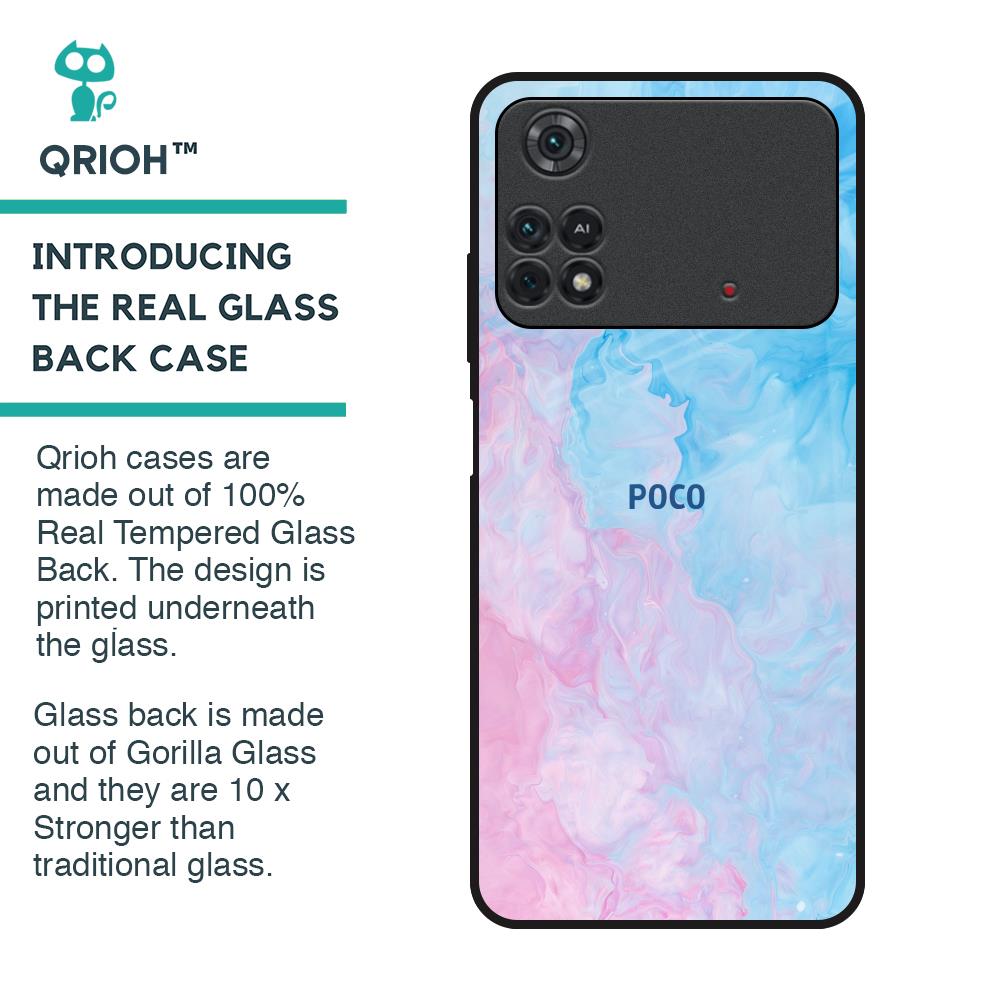 Mixed Watercolor Glass Case for Poco M4 Pro