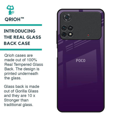 Dark Purple Glass Case for Poco M4 Pro