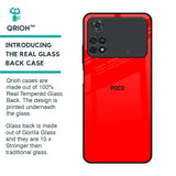 Blood Red Glass Case for Poco M4 Pro
