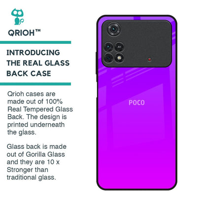 Purple Pink Glass Case for Poco M4 Pro