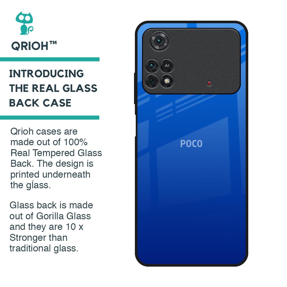 Egyptian Blue Glass Case for Poco M4 Pro