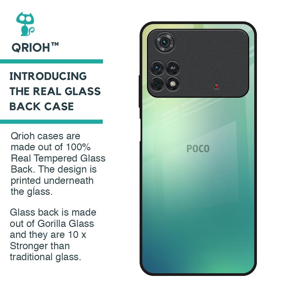 Dusty Green Glass Case for Poco M4 Pro