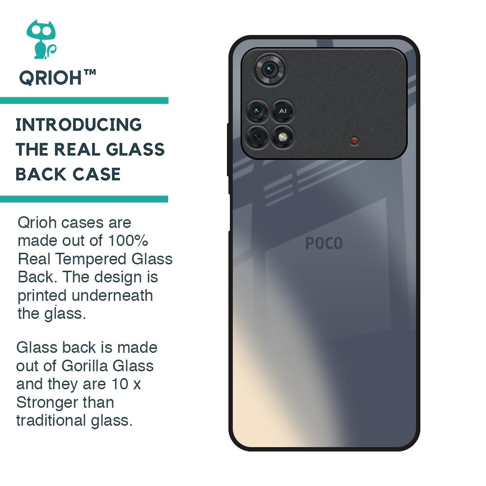 Metallic Gradient Glass Case for Poco M4 Pro
