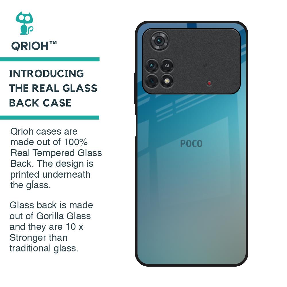 Sea Theme Gradient Glass Case for Poco M4 Pro