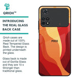 Magma Color Pattern Glass Case for Poco M4 Pro