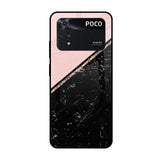 Marble Texture Pink Poco M4 Pro Glass Cases & Covers Online