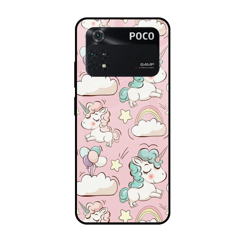 Balloon Unicorn Poco M4 Pro Glass Cases & Covers Online