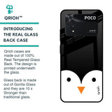 Cute Penguin Glass Case for Poco M4 Pro