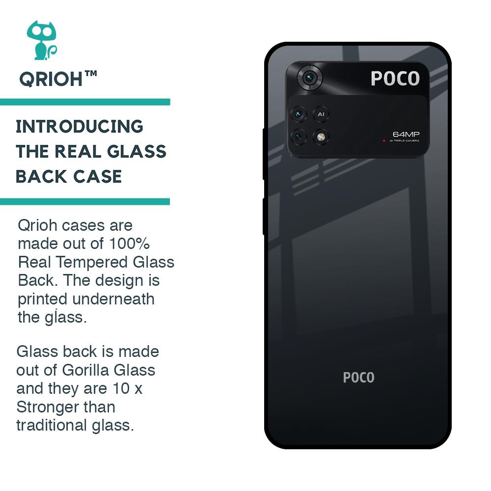 Stone Grey Glass Case For Poco M4 Pro
