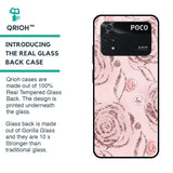 Shimmer Roses Glass case for Poco M4 Pro
