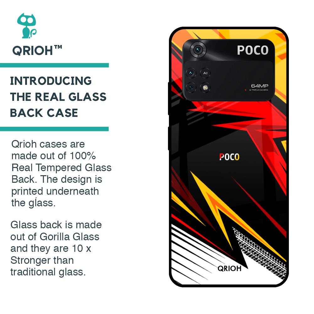 Race Jersey Pattern Glass Case For Poco M4 Pro