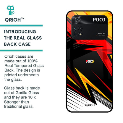 Race Jersey Pattern Glass Case For Poco M4 Pro