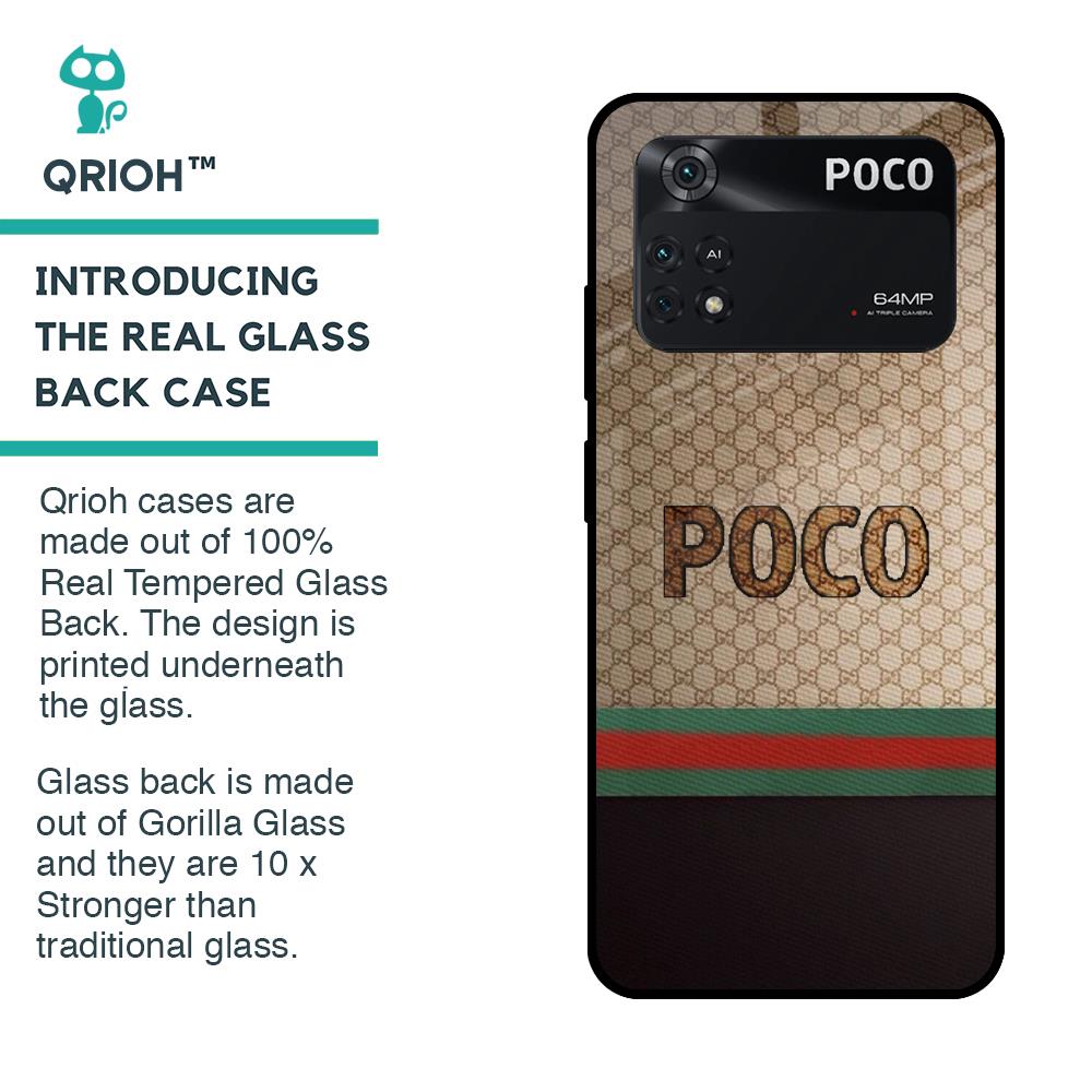 High End Fashion Glass case for Poco M4 Pro