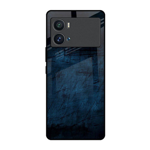 Dark Blue Grunge iQOO 9 Pro Glass Back Cover Online