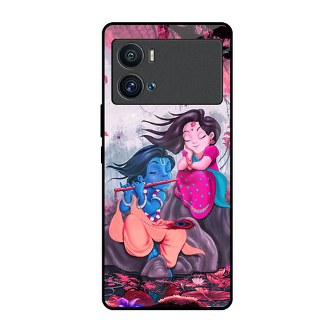 Radha Krishna Art iQOO 9 Pro Glass Back Cover Online