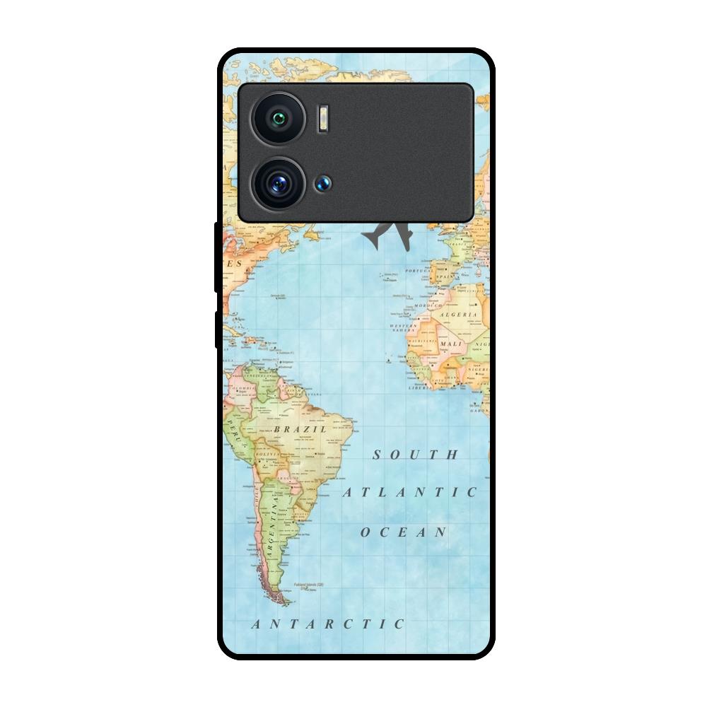 Travel Map iQOO 9 Pro Glass Back Cover Online
