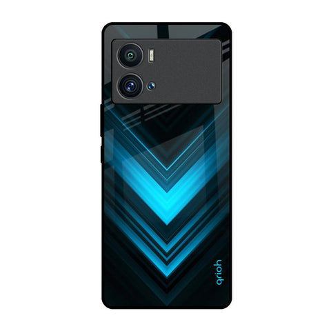 Vertical Blue Arrow iQOO 9 Pro Glass Back Cover Online