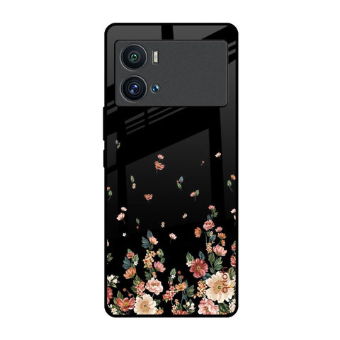 Floating Floral Print iQOO 9 Pro Glass Back Cover Online