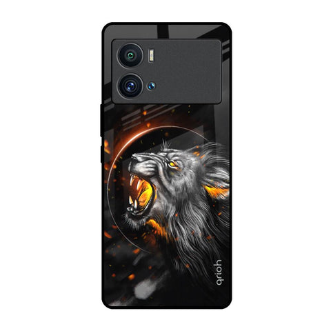 Aggressive Lion iQOO 9 Pro Glass Back Cover Online