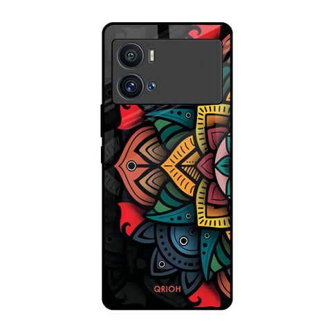 Retro Gorgeous Flower iQOO 9 Pro Glass Back Cover Online