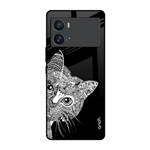 Kitten Mandala iQOO 9 Pro Glass Back Cover Online