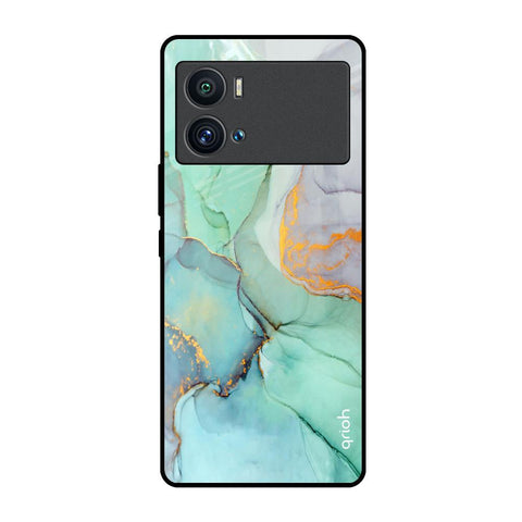 Green Marble iQOO 9 Pro Glass Back Cover Online