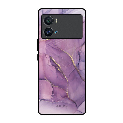 Purple Gold Marble iQOO 9 Pro Glass Back Cover Online
