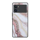 Pink & Gold Gllitter Marble iQOO 9 Pro Glass Back Cover Online