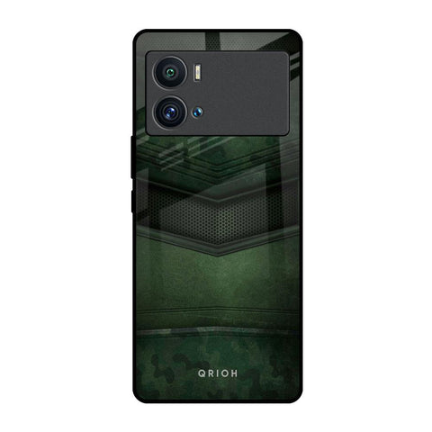 Green Leather iQOO 9 Pro Glass Back Cover Online