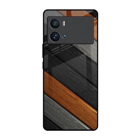 Tri Color Wood iQOO 9 Pro Glass Back Cover Online