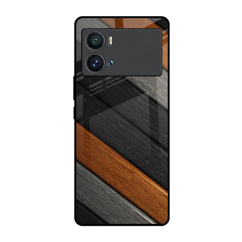 Tri Color Wood iQOO 9 Pro Glass Back Cover Online