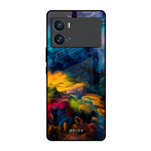 Multicolor Oil Painting iQOO 9 Pro Glass Back Cover Online