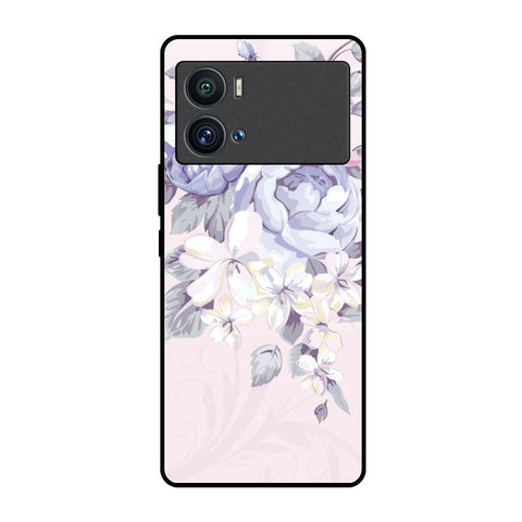 Elegant Floral iQOO 9 Pro Glass Back Cover Online