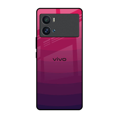 Wavy Pink Pattern iQOO 9 Pro Glass Back Cover Online