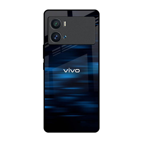 Blue Rough Abstract iQOO 9 Pro Glass Back Cover Online