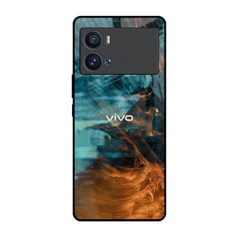 Golden Splash iQOO 9 Pro Glass Back Cover Online