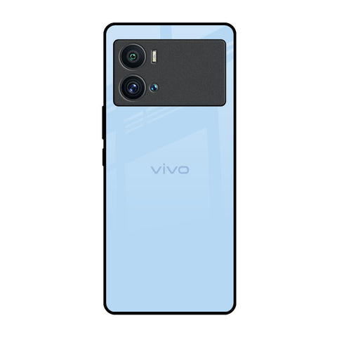 Pastel Sky Blue iQOO 9 Pro Glass Back Cover Online