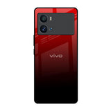 Maroon Faded iQOO 9 Pro Glass Back Cover Online