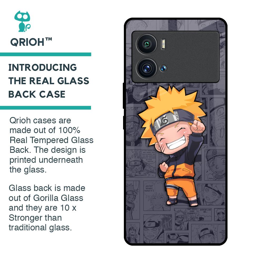 Orange Chubby Glass Case for iQOO 9 Pro