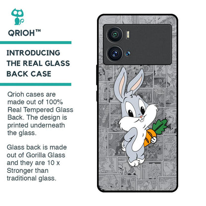 Cute Baby Bunny Glass Case for iQOO 9 Pro