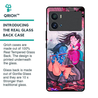 Radha Krishna Art Glass Case for iQOO 9 Pro