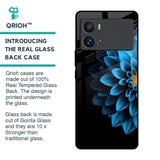 Half Blue Flower Glass Case for iQOO 9 Pro