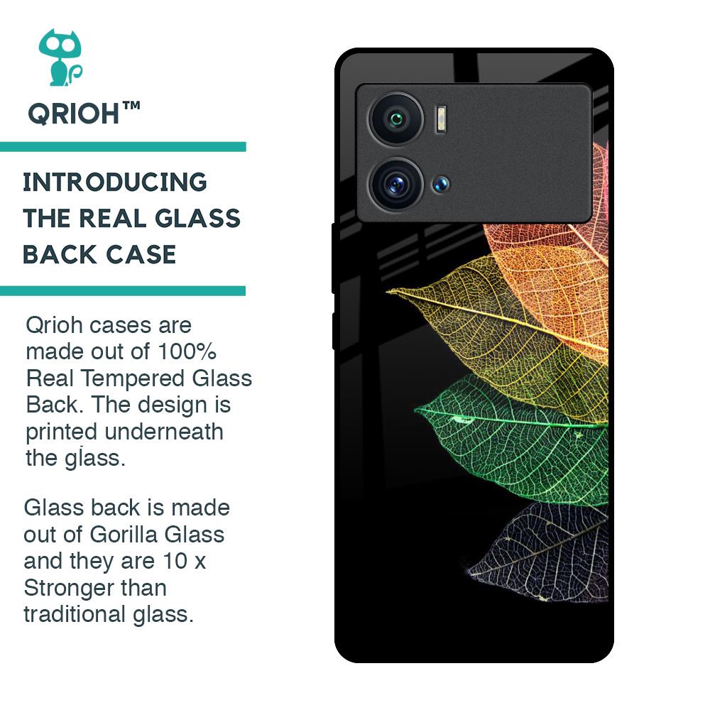 Colorful Leaves Glass Case for iQOO 9 Pro