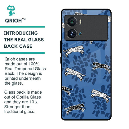 Blue Cheetah Glass Case for iQOO 9 Pro